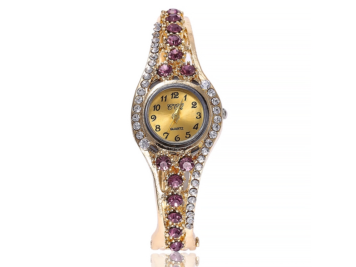 Reloj De Mujer Coreano Zhoulianfa Zlf00192-j Con Correa De Cuero, Movimiento De Cuarzo Y Cristales.