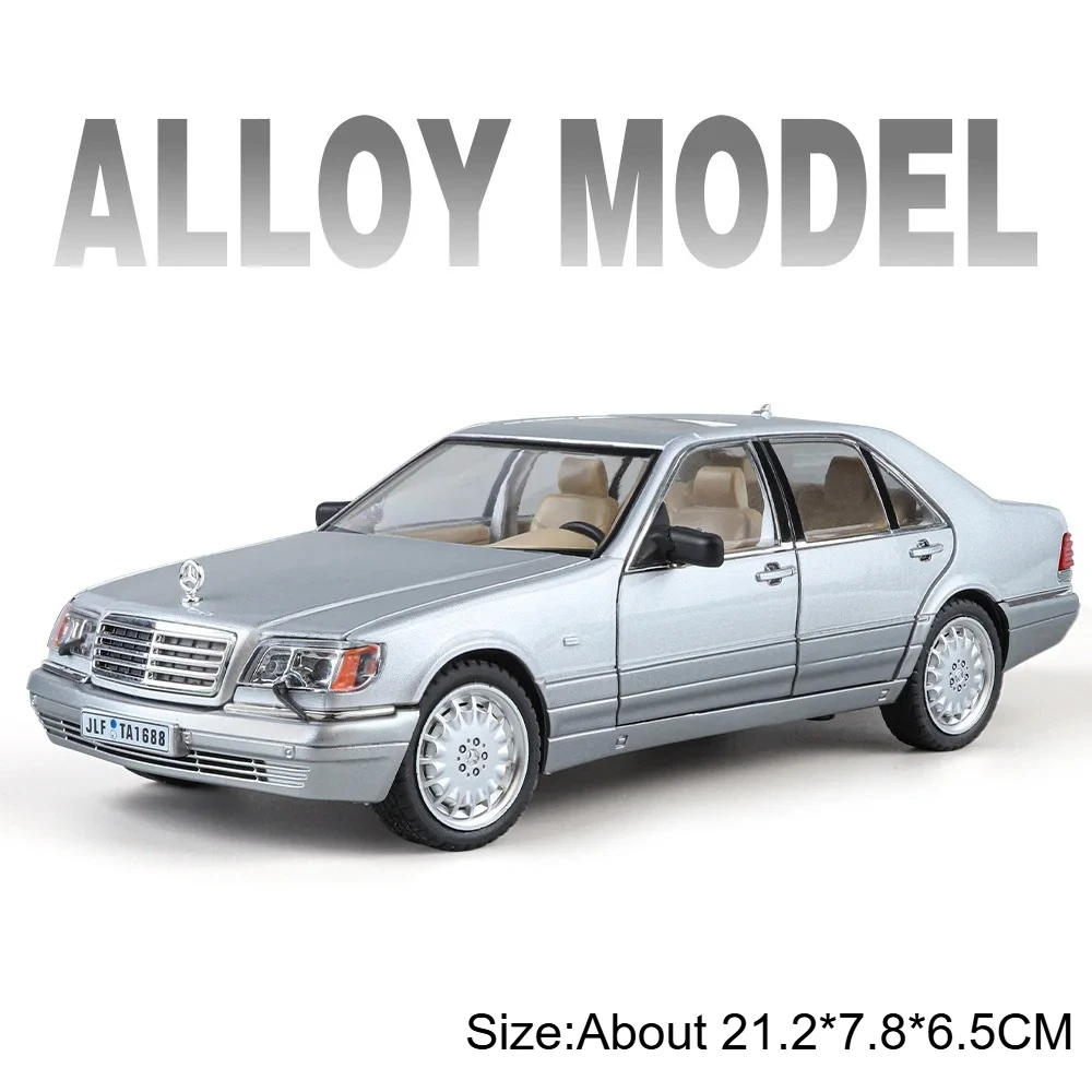 (s320 Plata) Modelo de coche deportivo a escala 1:24 con efectos de sonido y luz, puertas que se pueden abrir.