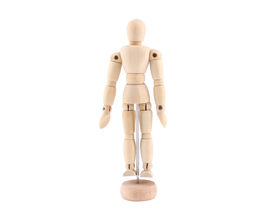 Maniquí Articulado De Madera Para Dibujo Artístico, Modelo Humano, 4,5 Pulgadas.