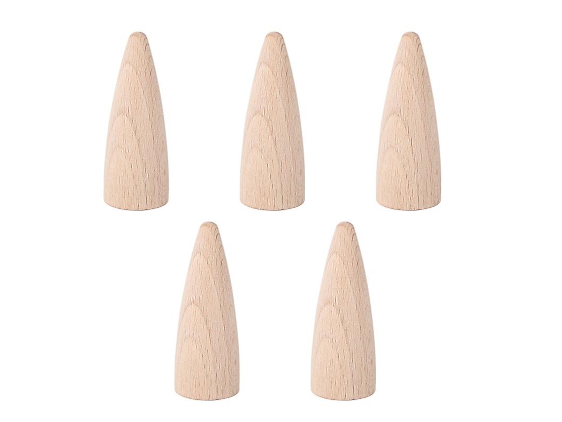 5 Piezas Juguete De Cono De Madera