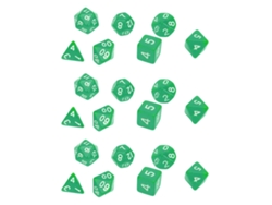 21 Dados De Plástico Impermeables Con Números, Juego De Mesa Portátil Educativo, Útiles Escolares, Color Verde.