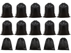 Juego 15 Bolsas Almacenamiento Negras Tejida Doble Cordón Prueba Polvo 5 Piezas 150 200 10 270 Ligeras