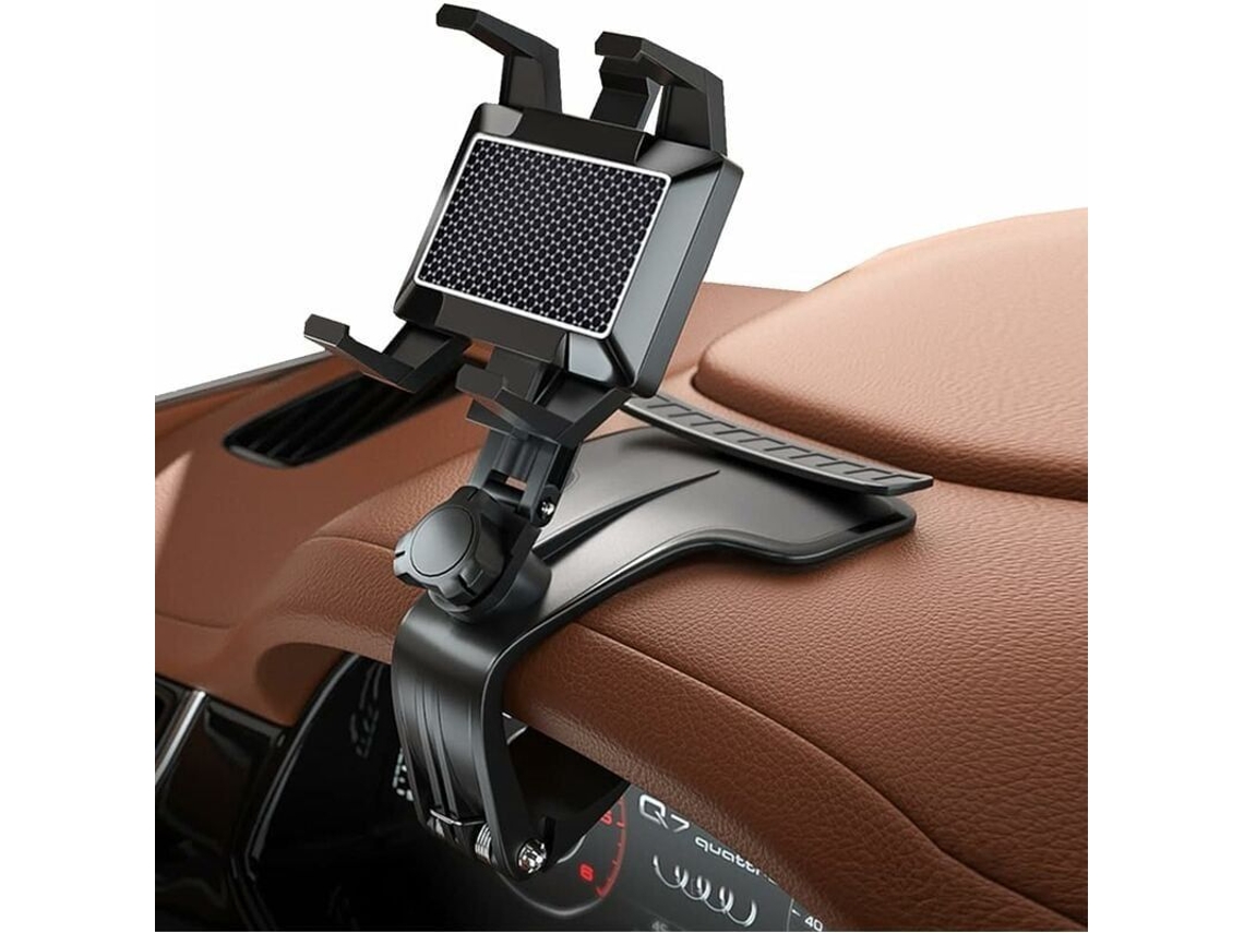 Soporte Para Teléfono De Coche, Montaje En Salpicadero Con Abrazadera Ajustable De 360°, Apto Para Smartphones De 3 A 7 Pulgadas.