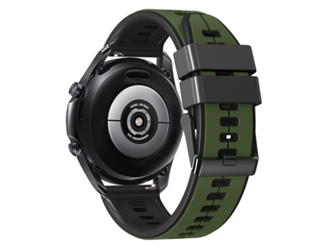 Correa de Silicona dos colores 22mm para Huawei Watch Buds/GT 3 SE/GT 3 Pro 46mm - verde militar/negro