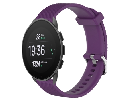 Correa de reloj inteligente para Suunto 9 Peak Pro 22 mm Silicona con textura de diamante (púrpura)