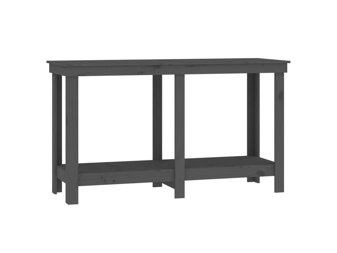 Maison Exclusive - Banco De Trabajo De Madera Maciza De Pino Gris 140x50x80 Cm