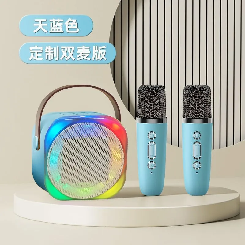 Micrófono Bluetooth Todo En Uno Para Karaoke (blue Dual Microphone)