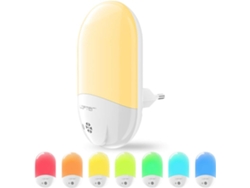 Luces nocturnas inteligentes, sensor de anochecer a amanecer, luz nocturna LED regulable con control de voz para dormitorio infantil, escalera, 1 pieza