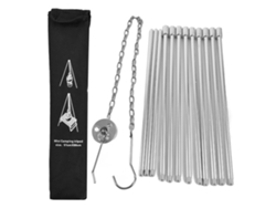 Trípode Portátil De Aleación Aluminio 4 Secciones Para Fogata, Ideal Colgar Ollas En Exteriores.