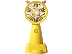 Mini Ventilador Portátil Usb Recargable Y Silencioso Para Oficina Y Exteriores (amarillo Y Rojo)