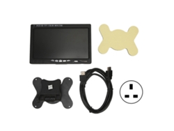 Baoj-2026monitor Para Carro De 7 Polegadas Vga Av Hd 1024x600 Com Base Rotatória Mini Monitor Pc Plug Uk 100-240v