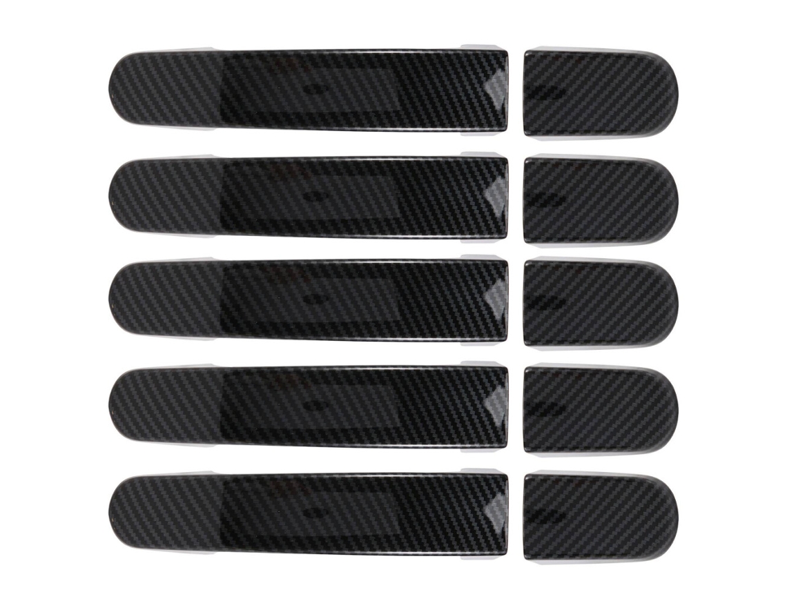 5 Piezas De Embellecedores Para Manijas De Puertas De Coche Para Transit Custom Tourneo 2014-2020, Adhesivo De Fibra De Carbono Para Decoración.