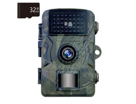 Cámara de Caza WARM Grabación + Tarjeta Micro SD 32GB Vídeo y fotos 12MP Detección de movimiento Visión nocturna A prueba de lluvia Full HD 2''