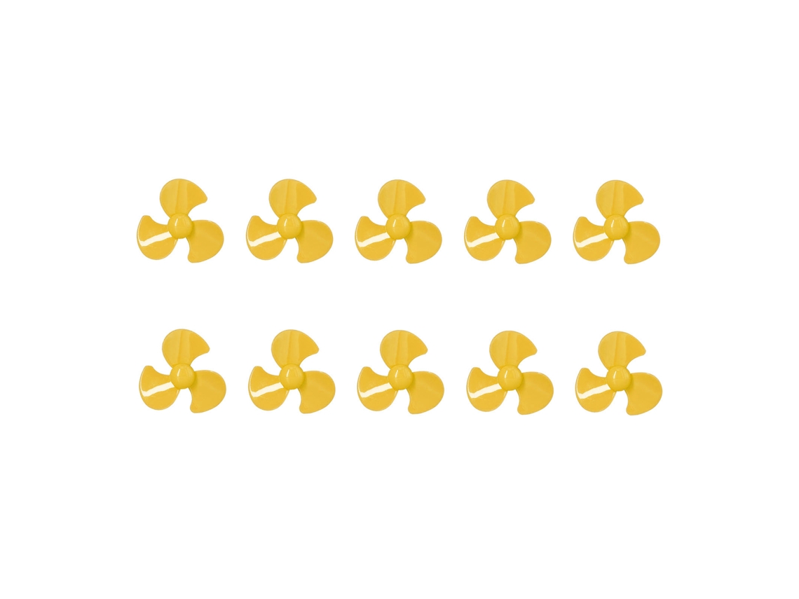 10 Hélices De Abs De 3 Palas Y 50 Mm Para Accesorios De Maquetas De Coches Diy (color Amarillo)