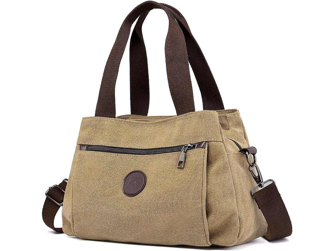 Bolsas De Lona Crossbody Para Mulheres, Bolsas De Bolsa Multicompartimento 