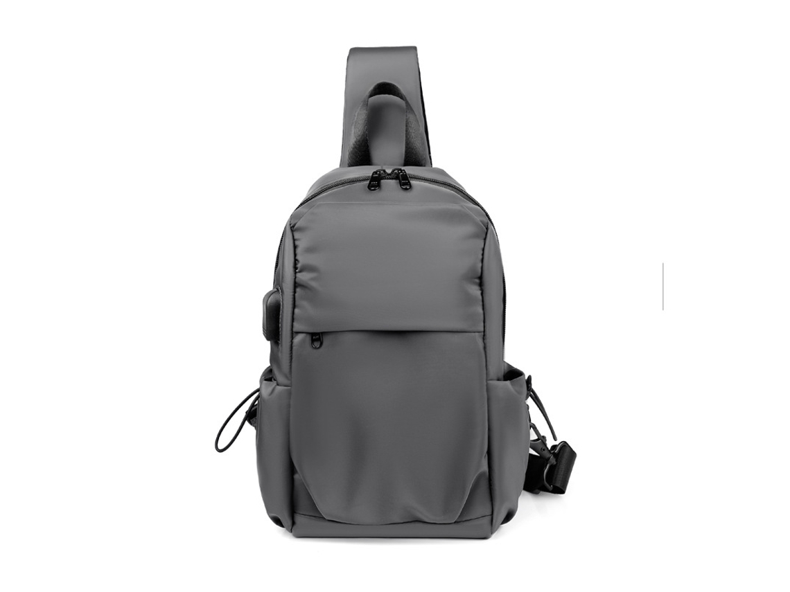 (Gris oscuro) Bolso de pecho, bolso de hombro, mochila deportiva ligera e informal