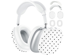 Funda De Silicona Para Airpods Max, Bonito Estampado De Lunares, Resistente A Los Arañazos (blanco) Czhhmart