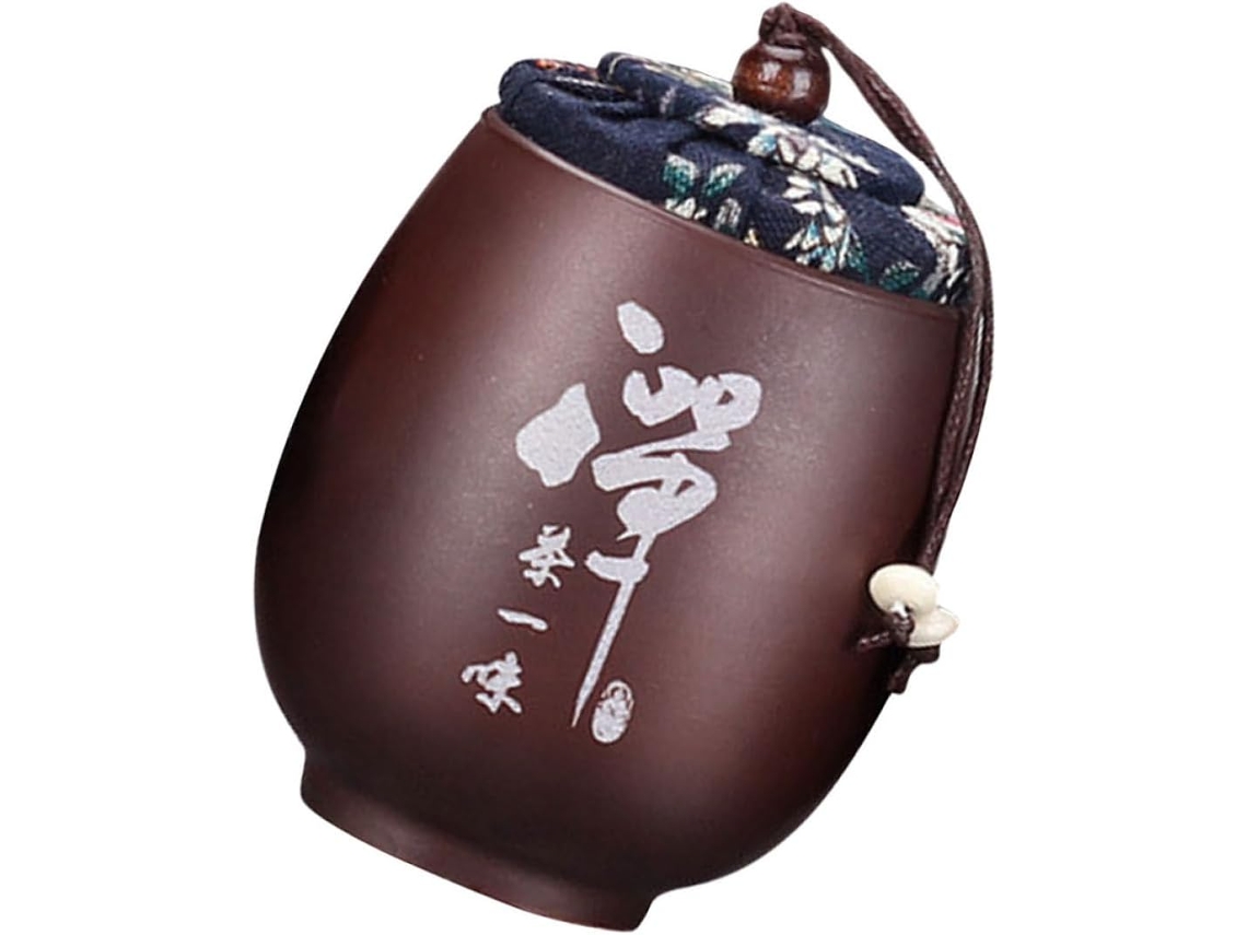 Recipiente De Cerámica, Diseño Elegante, Tarro De Cerámica Sellado Para Té, Recipiente Rústico C