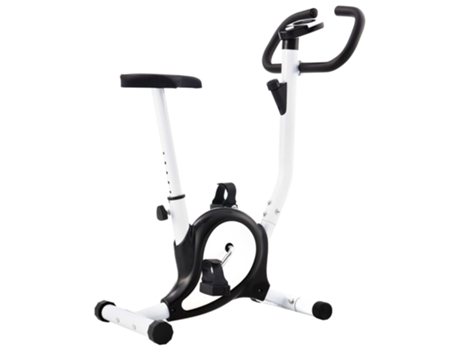 vidaXL Bicicleta estática con resistencia de cinta negra