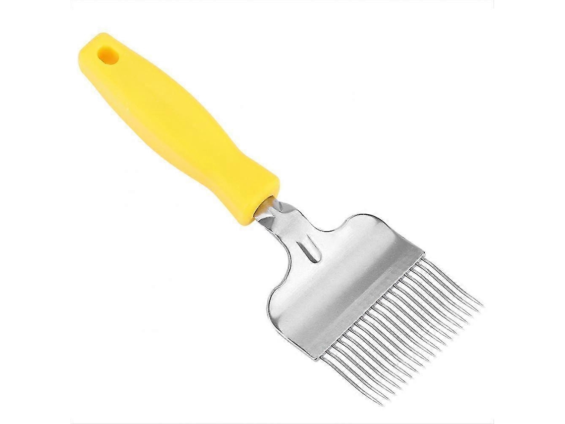 1 herramienta de apicultura de acero inoxidable: tenedor para cortar miel, cuchillo para cortar miel, panal convencional.
