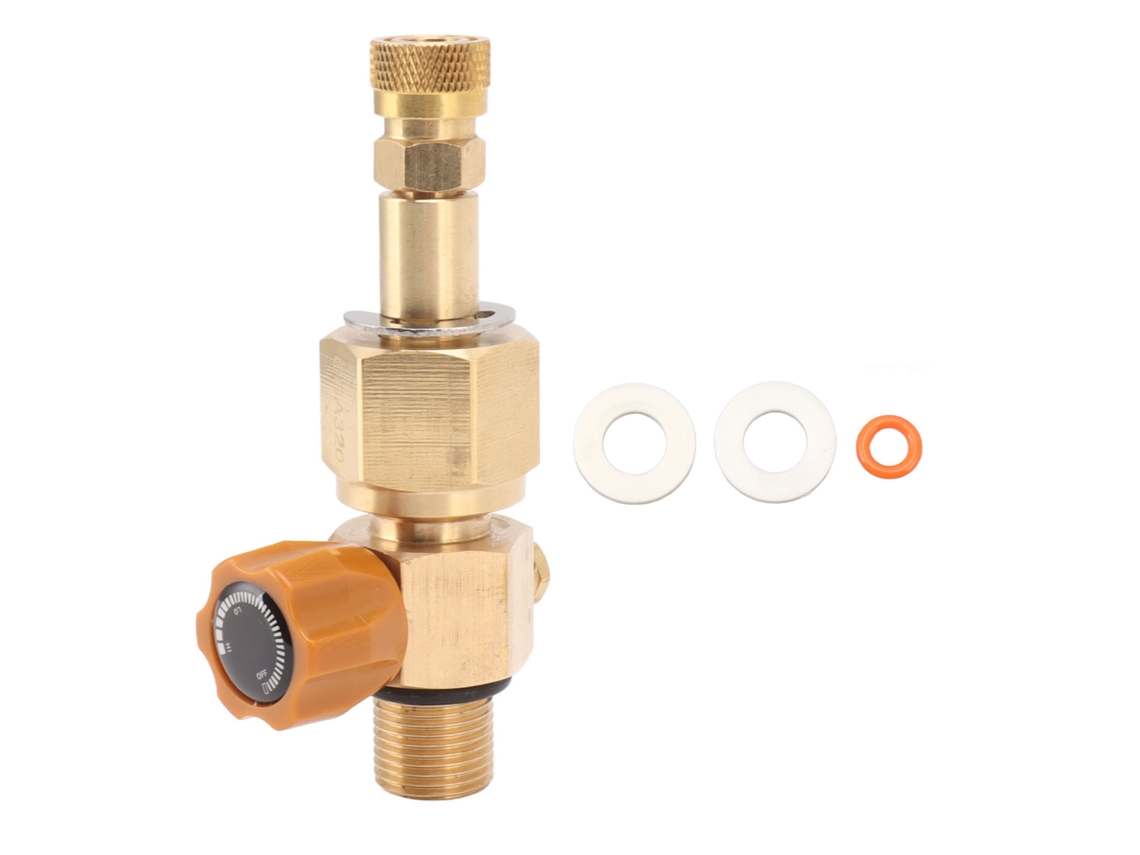 Válvula De Conmutación De Alta Presión De Latón M18x1.5 5000 Psi Con Conector Hembra De 8 Mm Para Cilindro De Co2