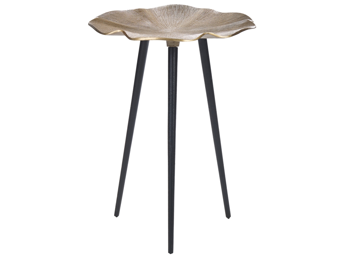 Mesa de centro BELIANI Pudur de Aluminio Dorado 37x37x49