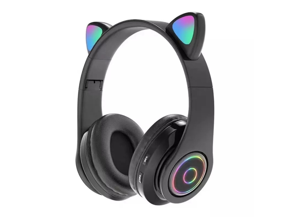 Auriculares Para Niños, Bluetooth 5.0, Micrófono Inteligente Con Cancelación De Ruido, Negro