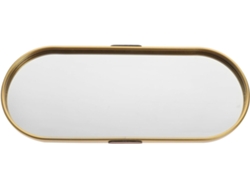 Bandeja Organizadora Con Espejo Dorado Para Joyas Y Cosméticos, Almacenamiento De Accesorios De Baño
