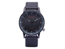 Reloj De Pulsera Analógico De Cuarzo Con Dial Redondo Y Correa Ajustable Rebirth Business Classic (negro)
