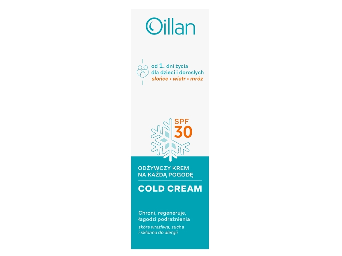 Oillan Crema Nutritiva Para Todo Clima Spf30 Desde El Primer Día De Vida, 50 Ml
