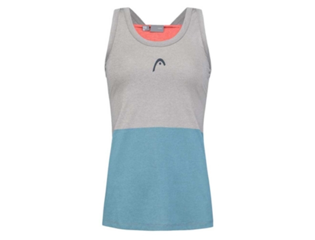 Camiseta sin Mangas de Mujer para Pádel HEAD RACKET Tech Cinzento Azul (XS)