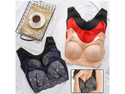Sujetador Sin Costuras Con Aberturas Para Mujeres De Tallas Grandes Con Máximo Soporte Y Realce, Transpirable.