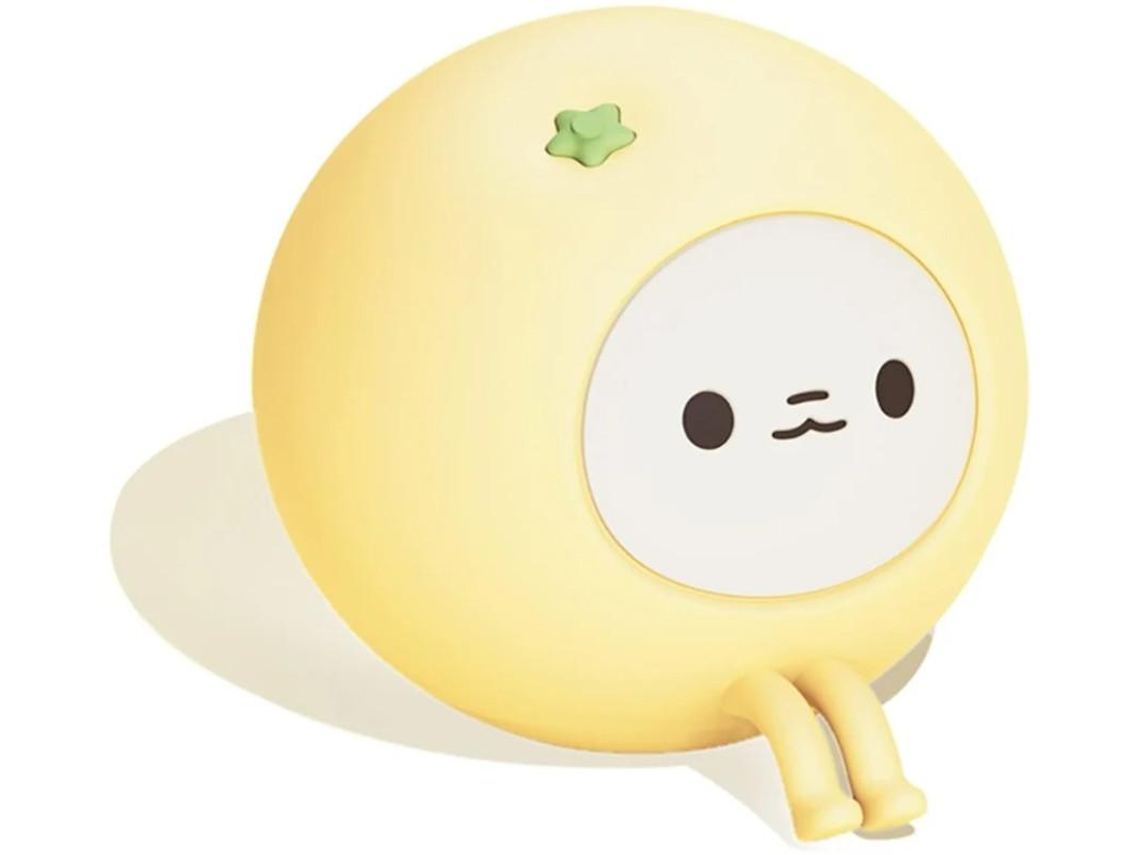 Luz Nocturna Yizhood Oe 02 7 Colores Brillo Ajustable Silicona De Calidad Alimentaria Recargable Amarillo