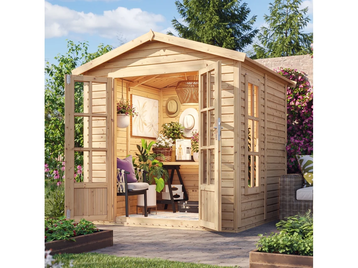 Caseta de Jardín de Madera TIMBELA M351Fb + H351Fbred (4 M² - 4 M2 )