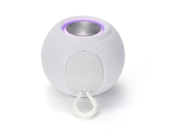 Altavoz Inalámbrico Bluetooth 5.3 Portátil Pequeño Con Subwoofer Y Luces Intermitentes, Color Blanco.