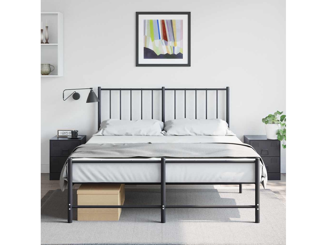 Mesita de noche (2 unidades, 34,5 x 39 x 44 cm, acero negro, DKD HOME DECOR)
