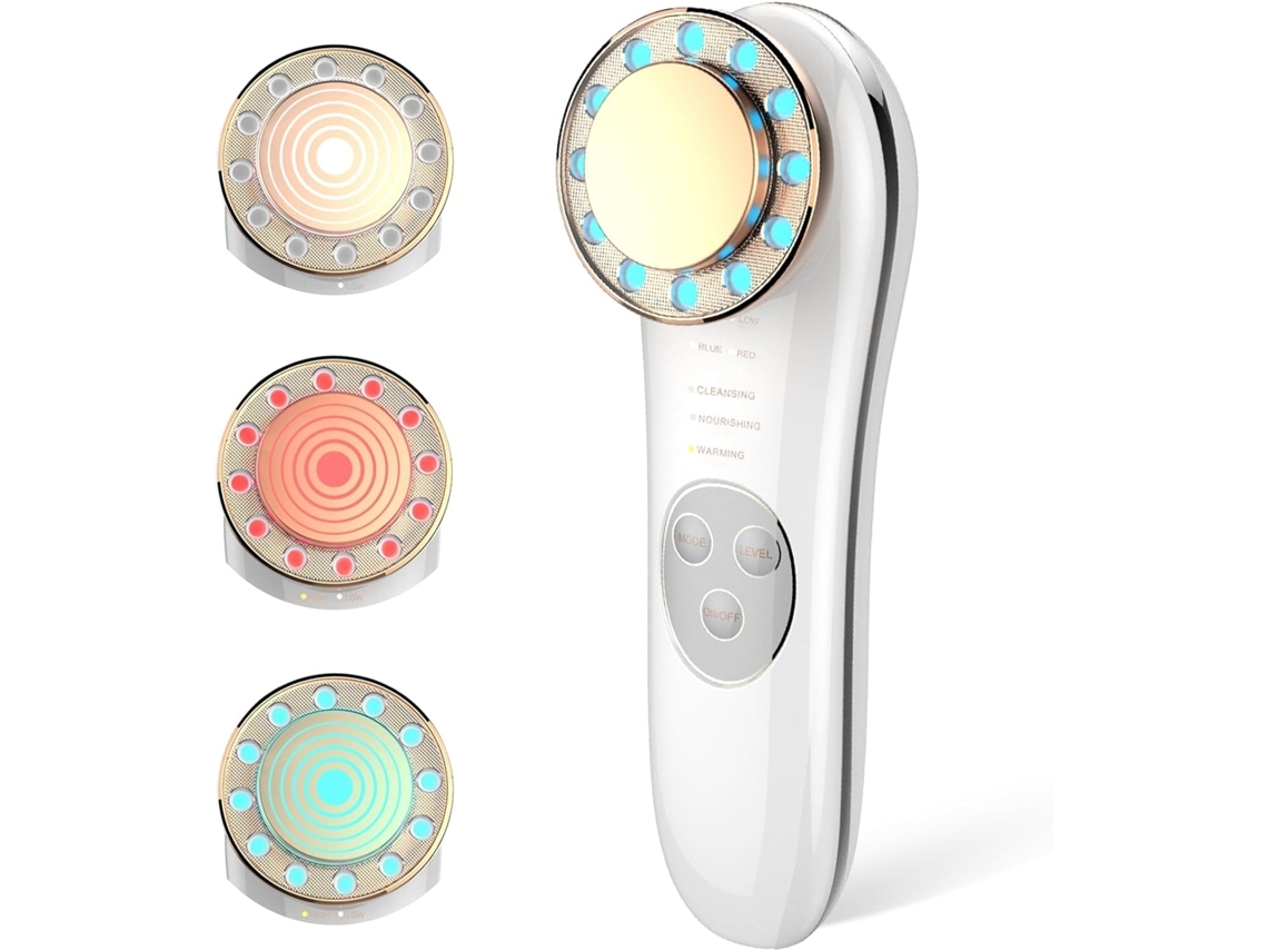 Dispositivo facial de microcorriente, herramienta antienvejecimiento para contorno facial, masajeador de cuello y lifting facial 7 en 1 Yemaesre
