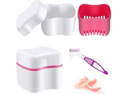 Kit De Limpieza De Prótesis Dentales Con Cepillo De Limpieza, Recipiente Y Vaso Para Prótesis.