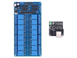Placa Controladora Ethernet Con Módulo De Relés De 16 Canales E Interfaz De Servidor Web Rj45.