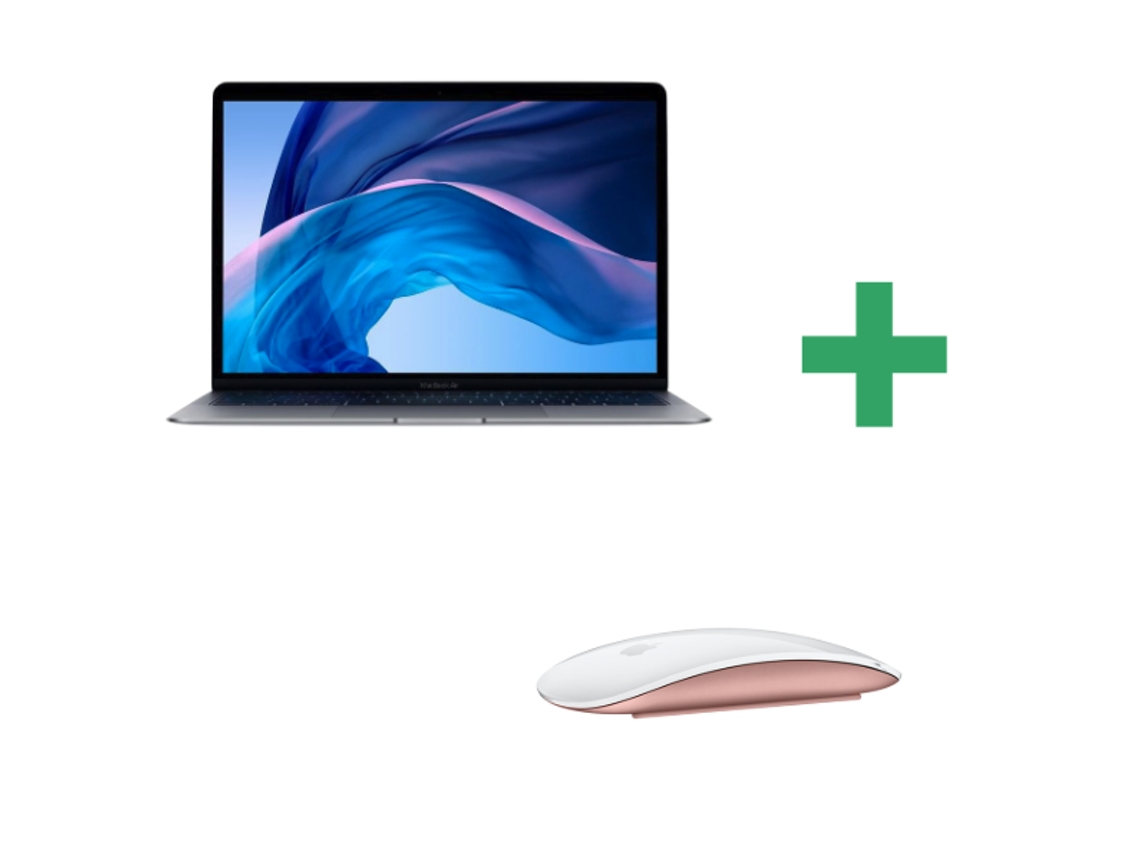 MacBook Air 13 pulgadas Apple Gris Espacial Rosa Magic Mouse Incluido (Señales de Uso Intel Core I5 8 GB SSD de 128 GB Teclado Pt)