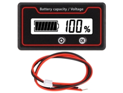 Indicador De Batería Lcd Con Alarma Para Vehículos Eléctricos De 12-84 V (capacidad Y Voltaje) Con Luz Blanca.