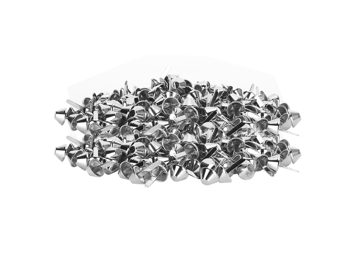 Remache Doble 8 x 8 mm para Manualidades en Cuero, Metal, Decoración con Pin Dorado 100 Unidades