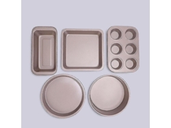 Moldes Para Tartas, 5 Piezas, Acero Al Carbono, Forma De Muffin, Chocolate