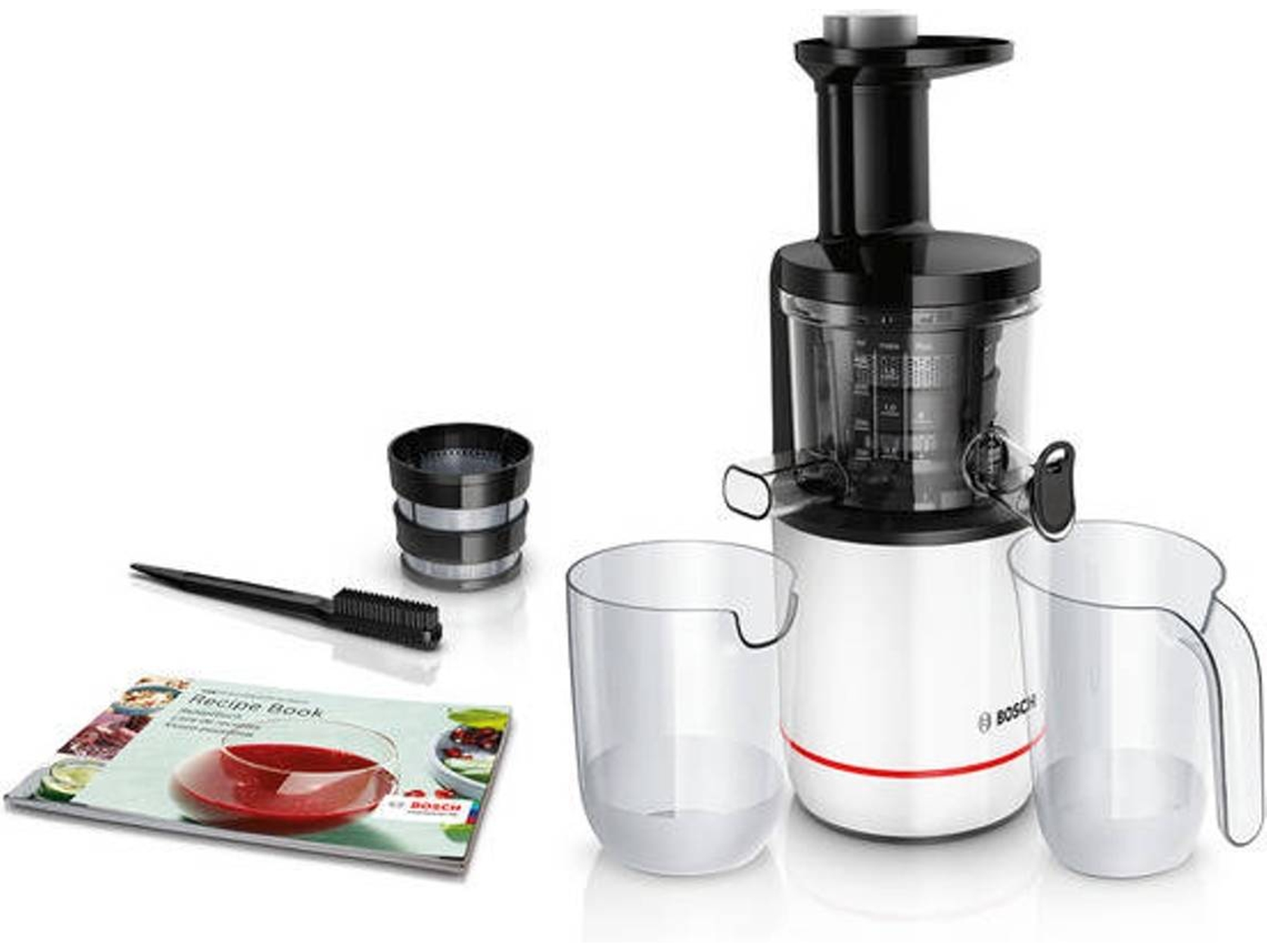 Bosch Mesm500w Vitaextract extractor de jugos 150 2 filtros con tecnología prensado lento color blanco slow juicer 1 150w 15w