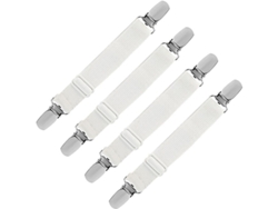 Ajustadores de tensión Rebe para edredones, sofás y tablas de planchar, juego de 4 piezas en color blanco.