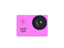 Cámara Digital Veanxin Cámara De Acción Hd 1080p, Pantalla De 2,0 Pulgadas, Wi Fi, Control De App Móvil, Memoria De 32 Gb Rojo Rosa