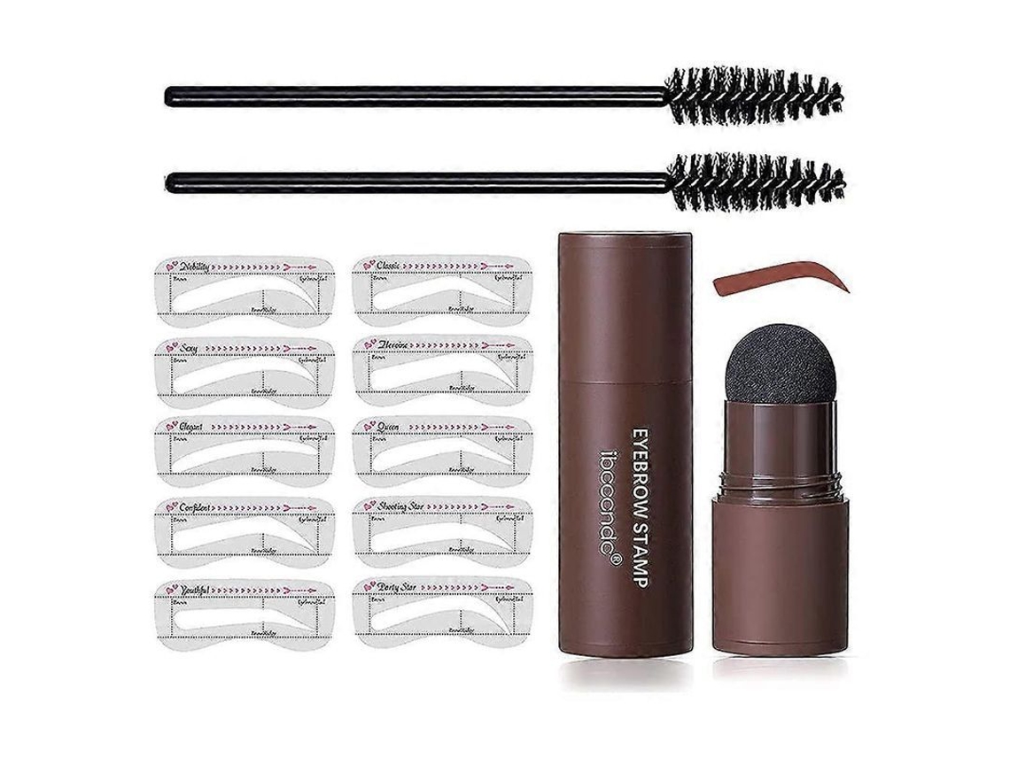 Kit Para Estampar Cejas, Estampado De Cejas En Un Solo Paso, Plantilla Reutilizable, Maquillaje De Larga Duración, Marrón Natural.