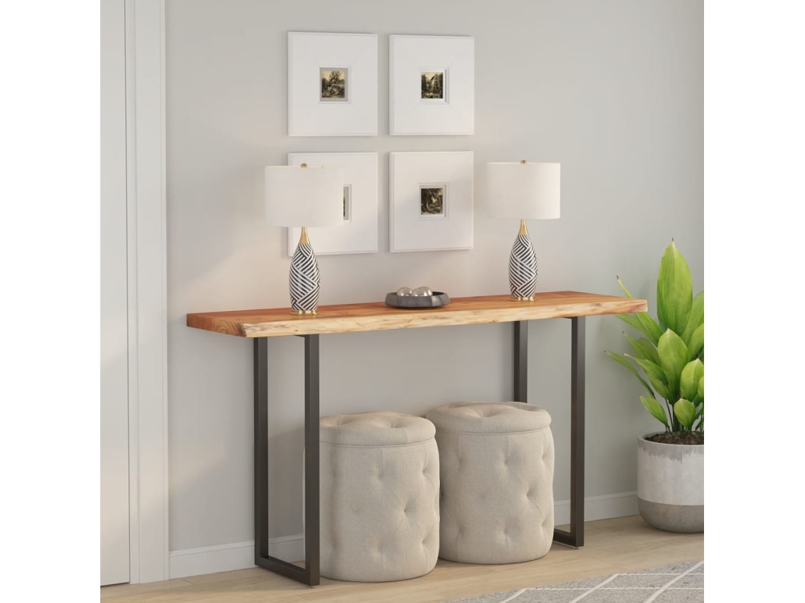 Tablero Escritorio | Superficie De Mesa | Tablero De Mesa Rectangular Madera De Acacia Borde Vivo 180x40x2,5 Cm Wsd50301