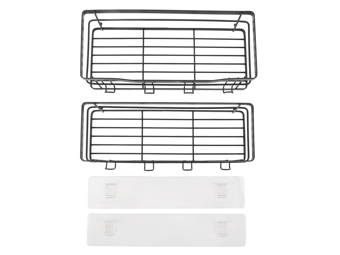 Estante de pared para baño, multifuncional, elegante, sencillo, de gran capacidad, resistente, con capacidad de carga, adhesivo, organizador de ducha para el hogar.