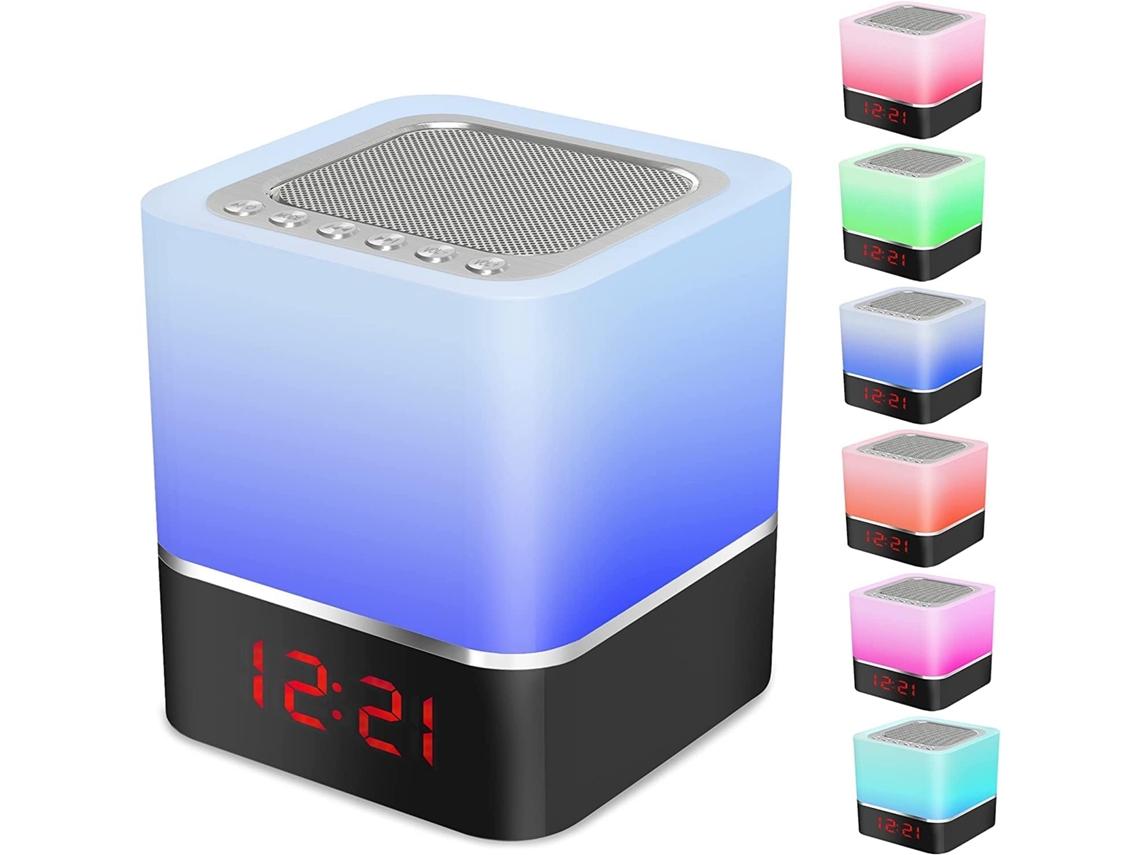 Altavoz Reloj despertador con Bluetooth, lámpara de noche portátil, Control  táctil, luz nocturna con Bluetooth, reloj despertador luminoso para niños,  Idea de regalo para adolescentes